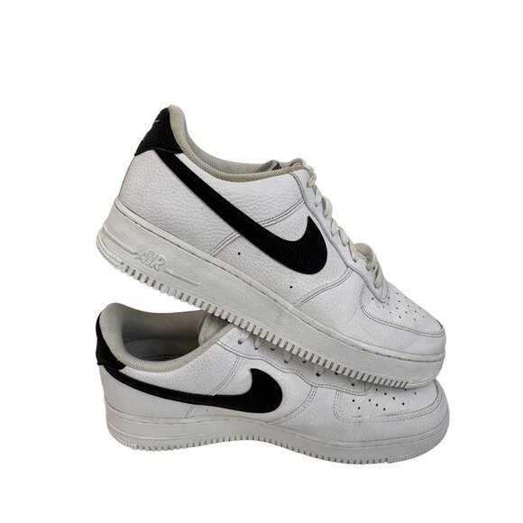 Mens 12 Nike Air Force 1  Low White/Black Sneakers Athletic CT2302-100 GUC main image 7